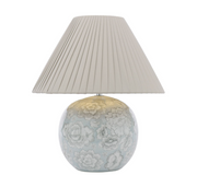 Montford Table Lamp- Blue Ceramic With Shade