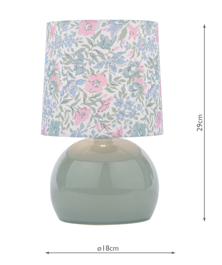 Sherston Table Lamp- Blue Crackle Glaze With Shade