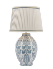 Stannard Table Lamp- Blue Ceramic With Shade