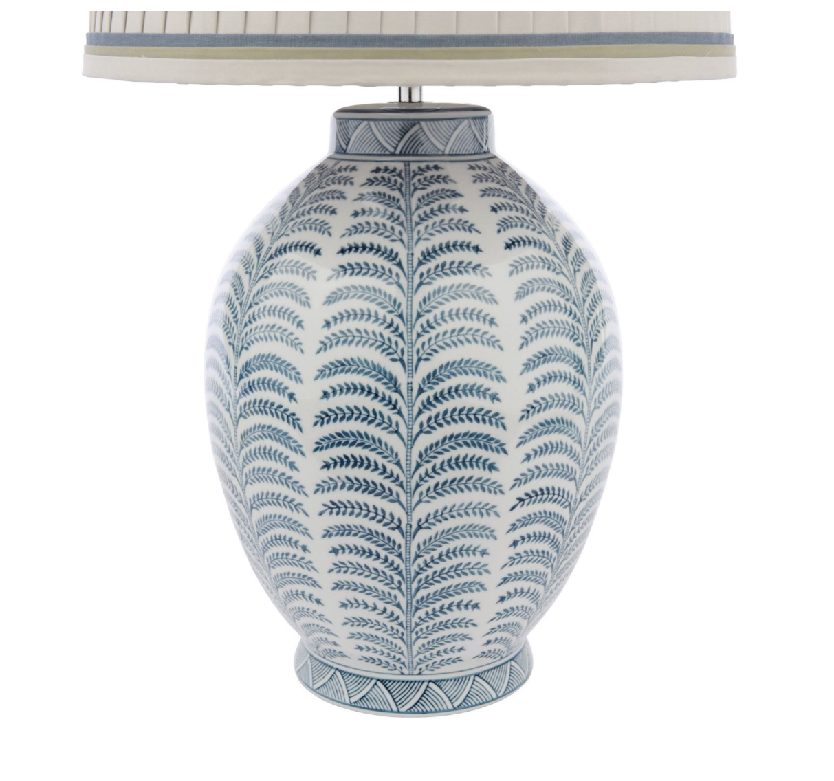Stannard Table Lamp- Blue Ceramic With Shade