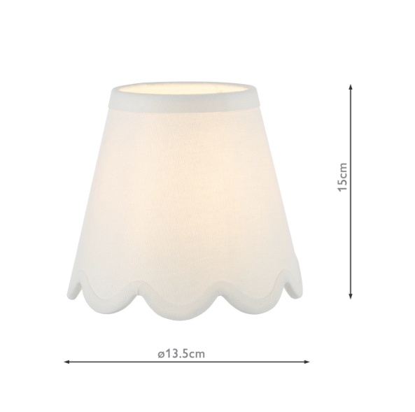 Nerita Ivory Linen Tapered drum Shade 15cm