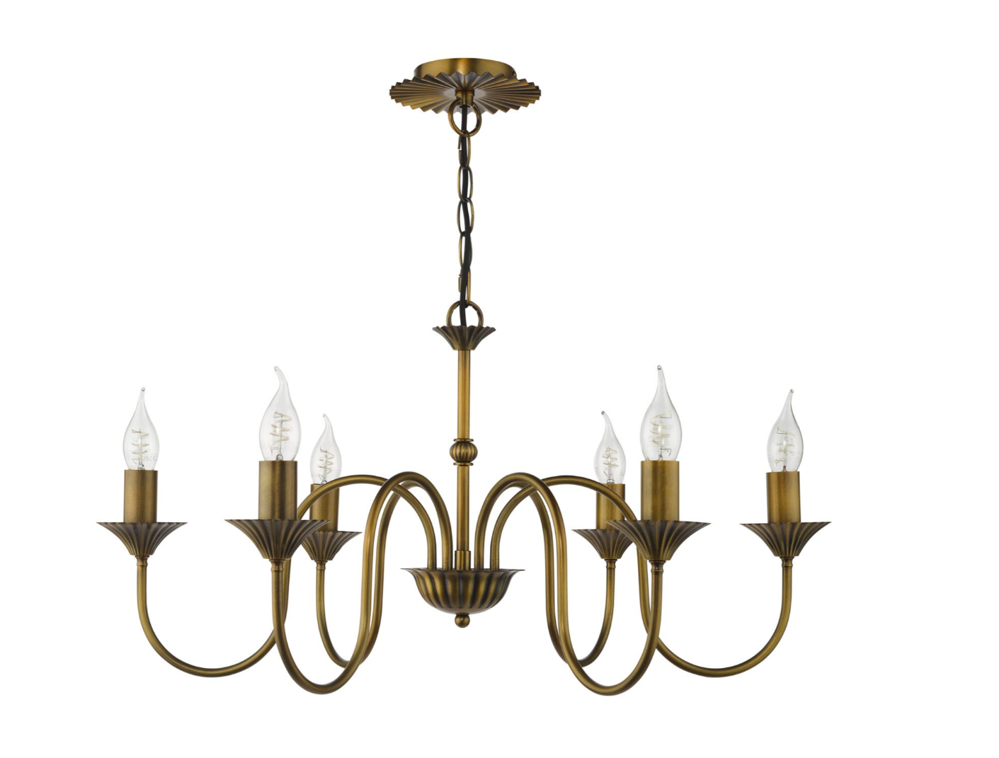 Lydian 6 Light Pendant- Antique Bronze Fitting Only