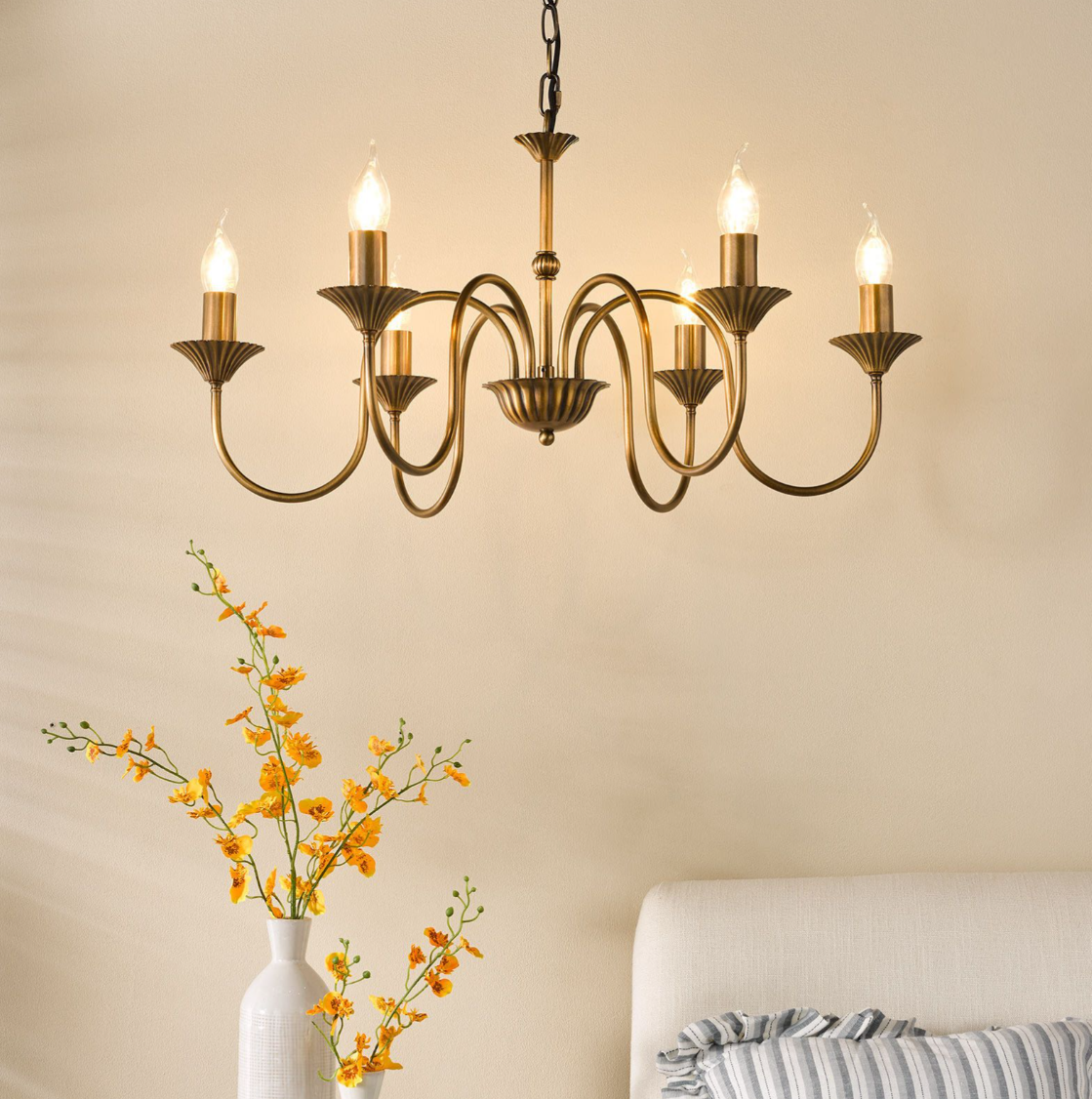 Lydian 6 Light Pendant- Antique Bronze Fitting Only