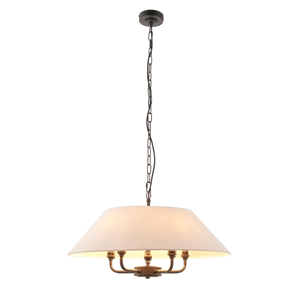 Lille 5lt Ceiling Light- Black/ Brass Base Finishes