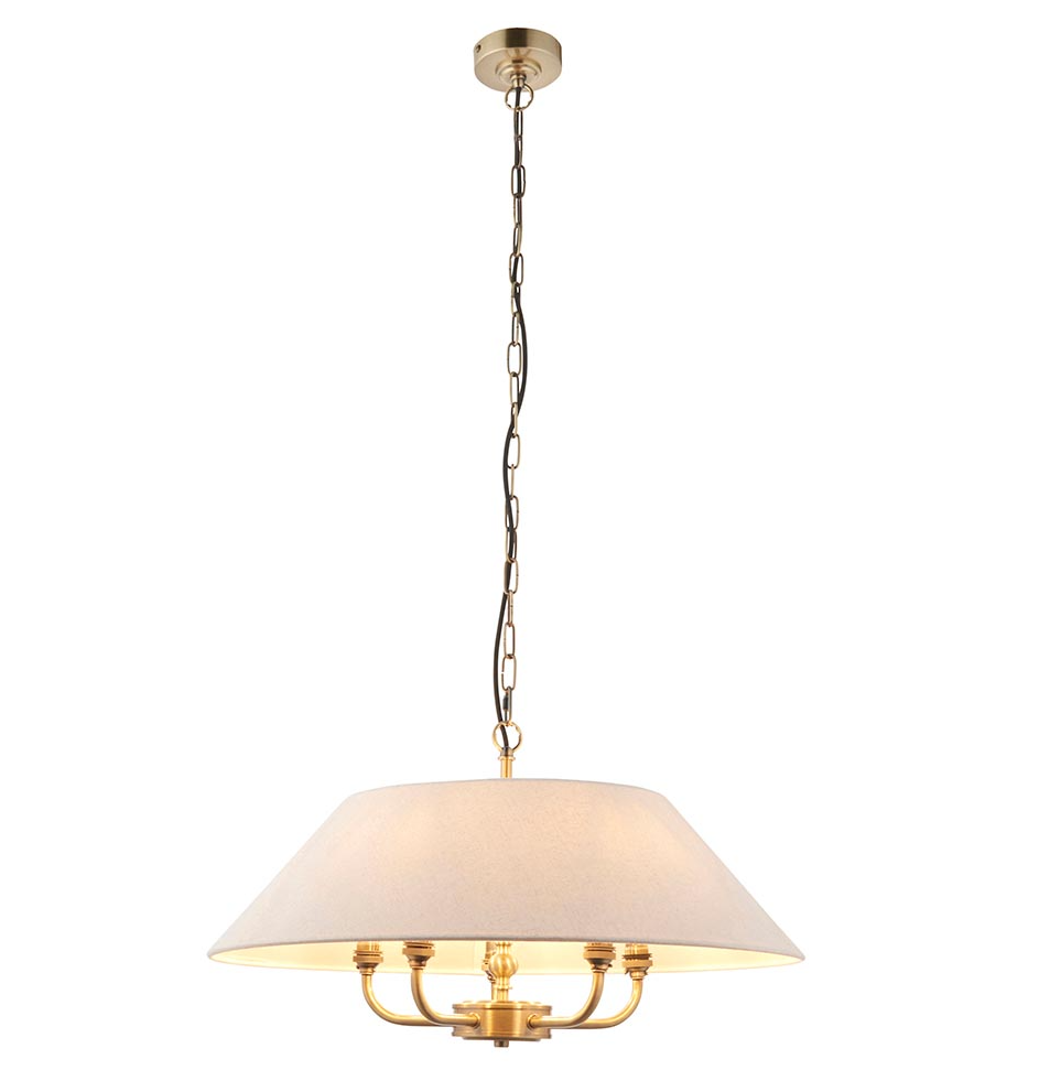 Lille 5lt Ceiling Light- Black/ Brass Base Finishes
