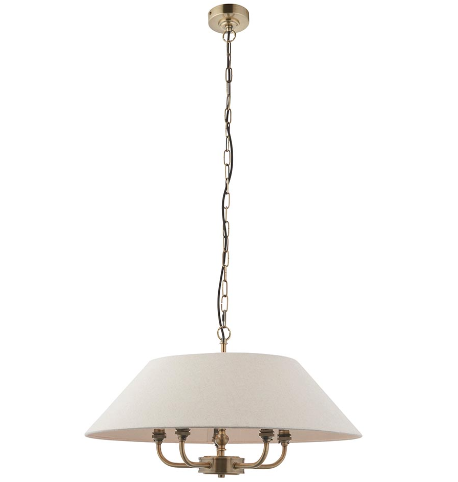 Lille 5lt Ceiling Light- Black/ Brass Base Finishes