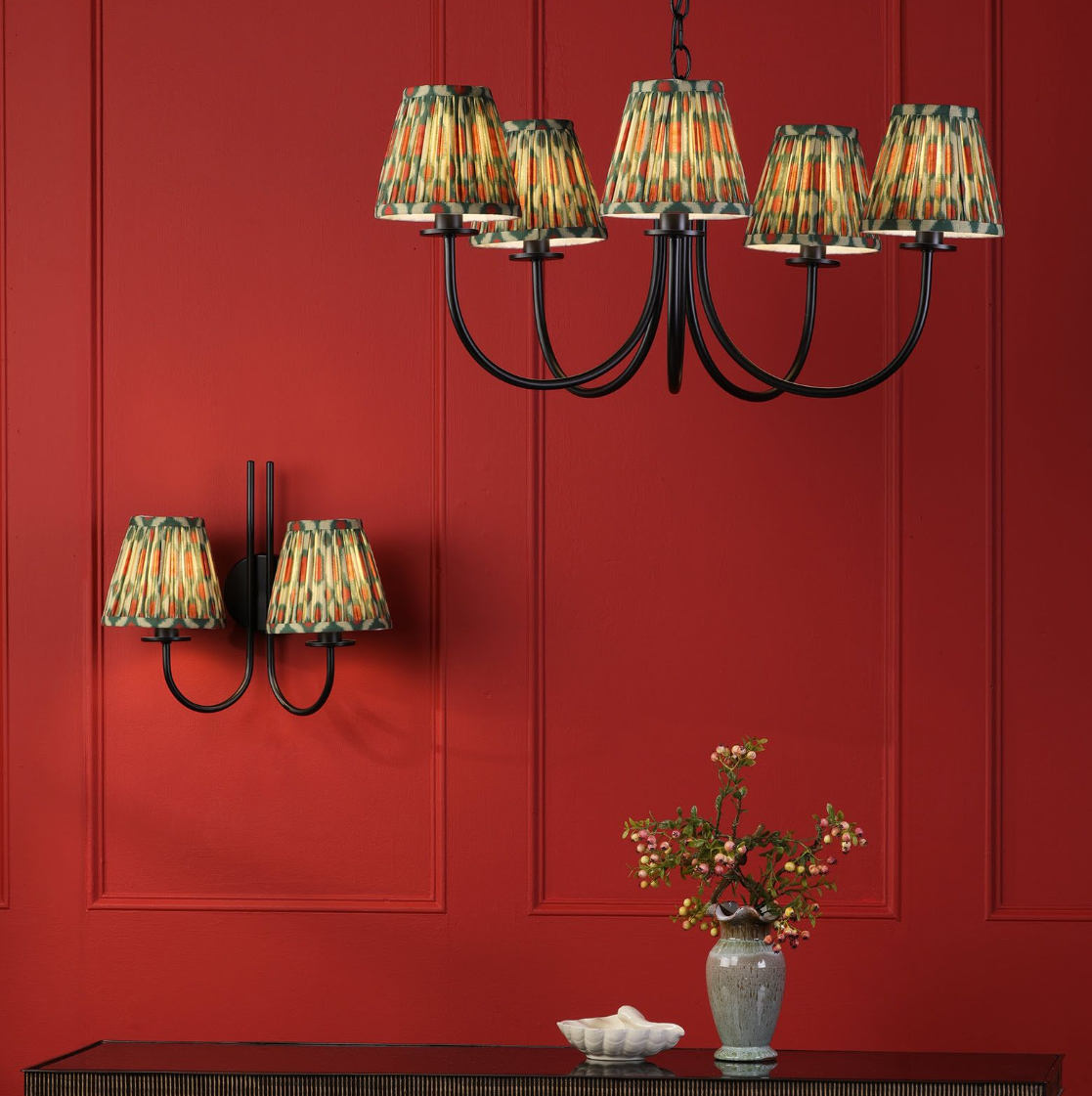 Becca 5 Light Ceiling Light- Matt Black With Different Shades