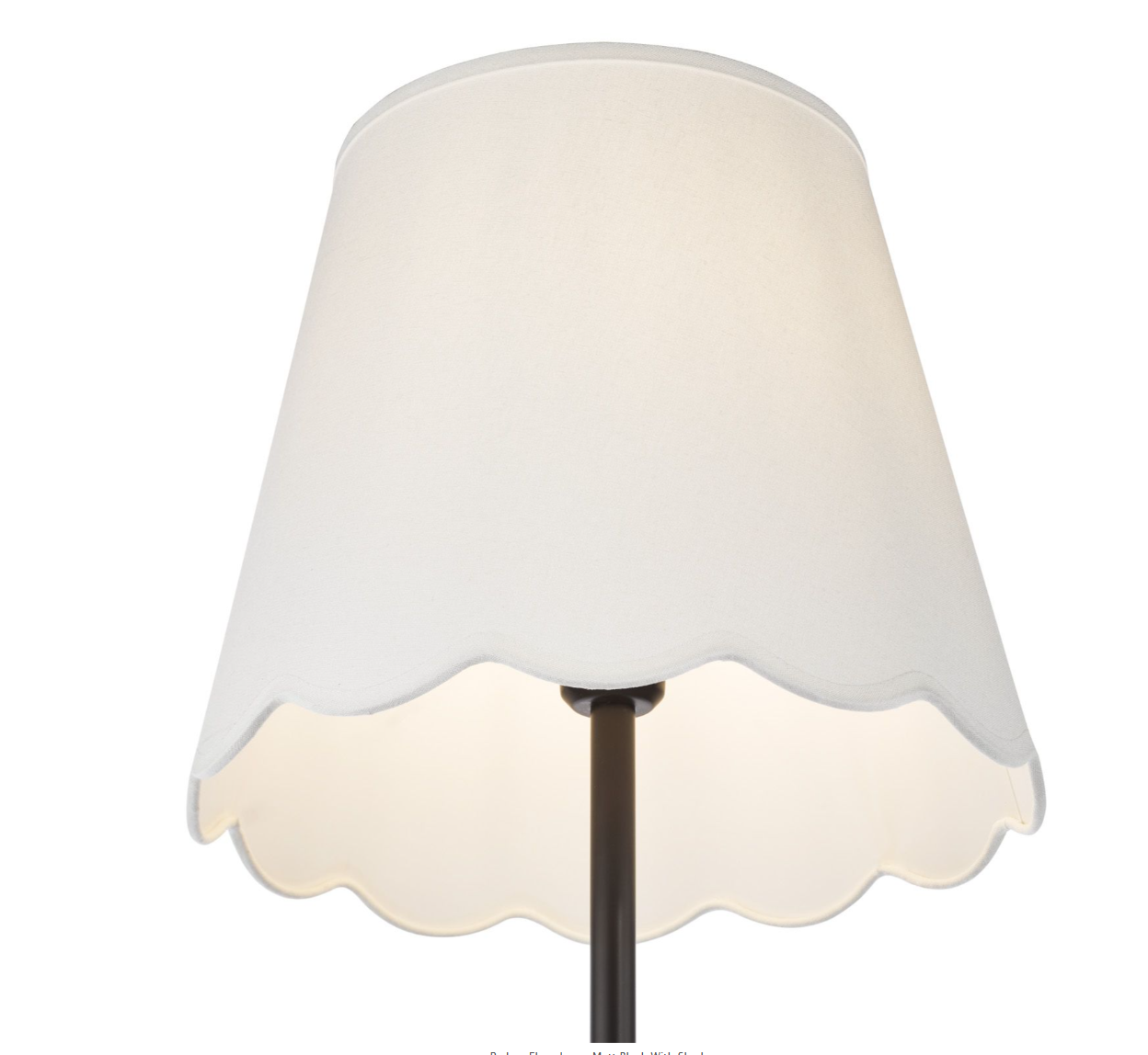 Padme Floor Lamp Matt Black-White & Blue Cotton Mix Shades