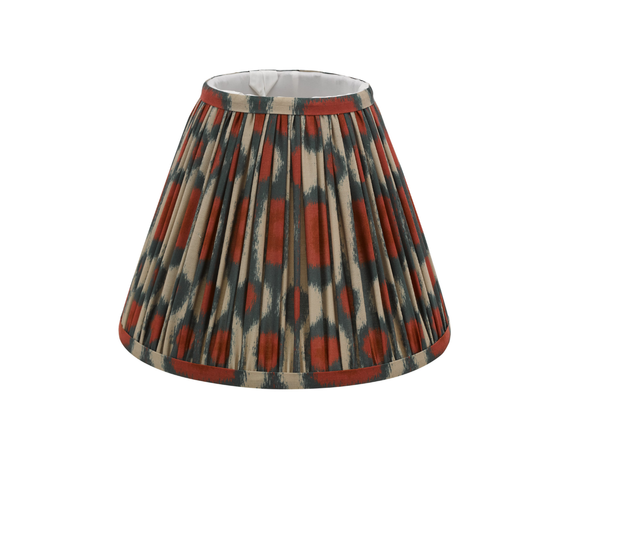 Ikat Green/ Taupe Cotton Empire Shade- Various Sizes