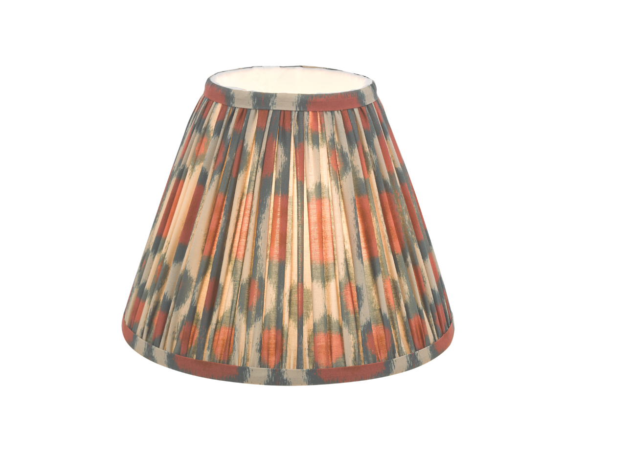 Ikat Green/ Taupe Cotton Empire Shade- Various Sizes