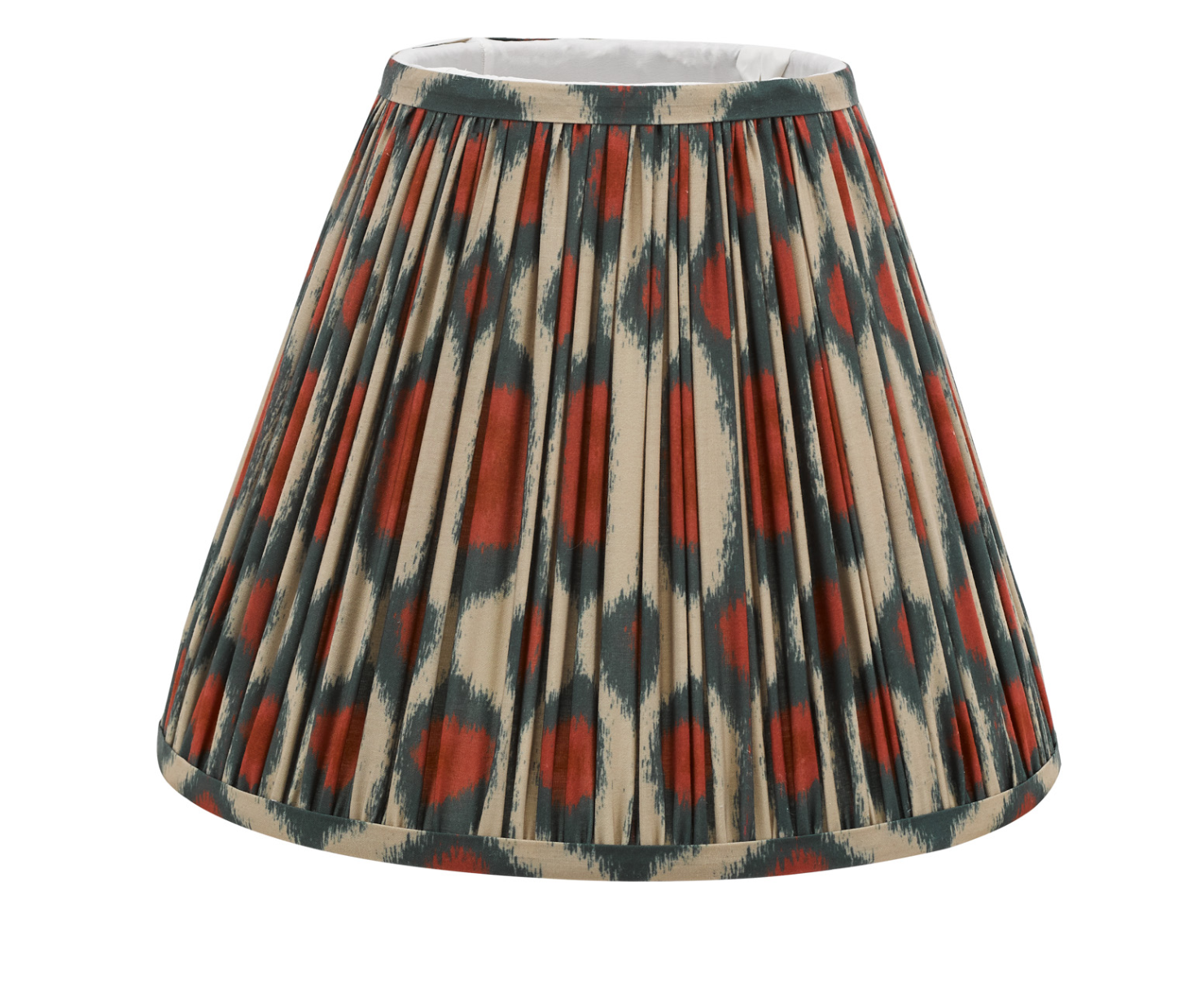 Ikat Green/ Taupe Cotton Empire Shade- Various Sizes