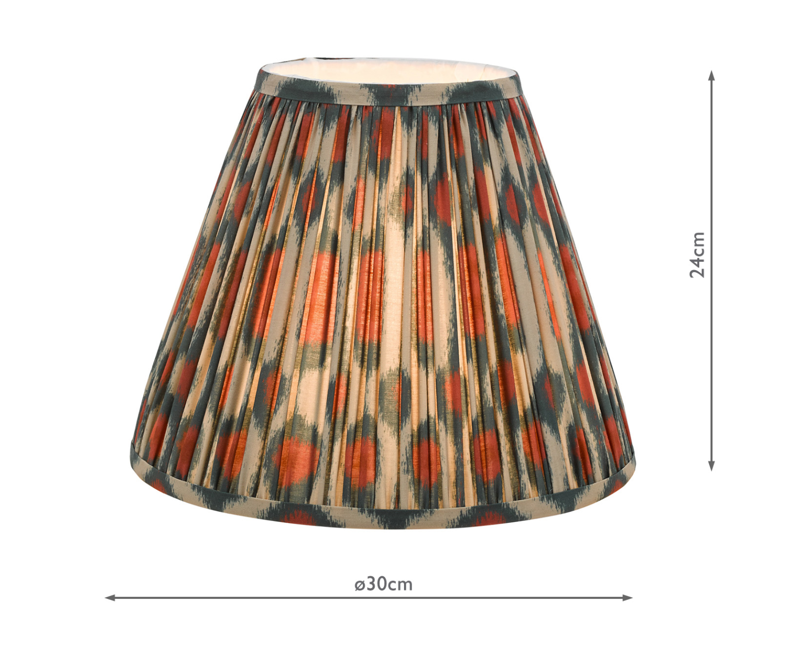 Ikat Green/ Taupe Cotton Empire Shade- Various Sizes