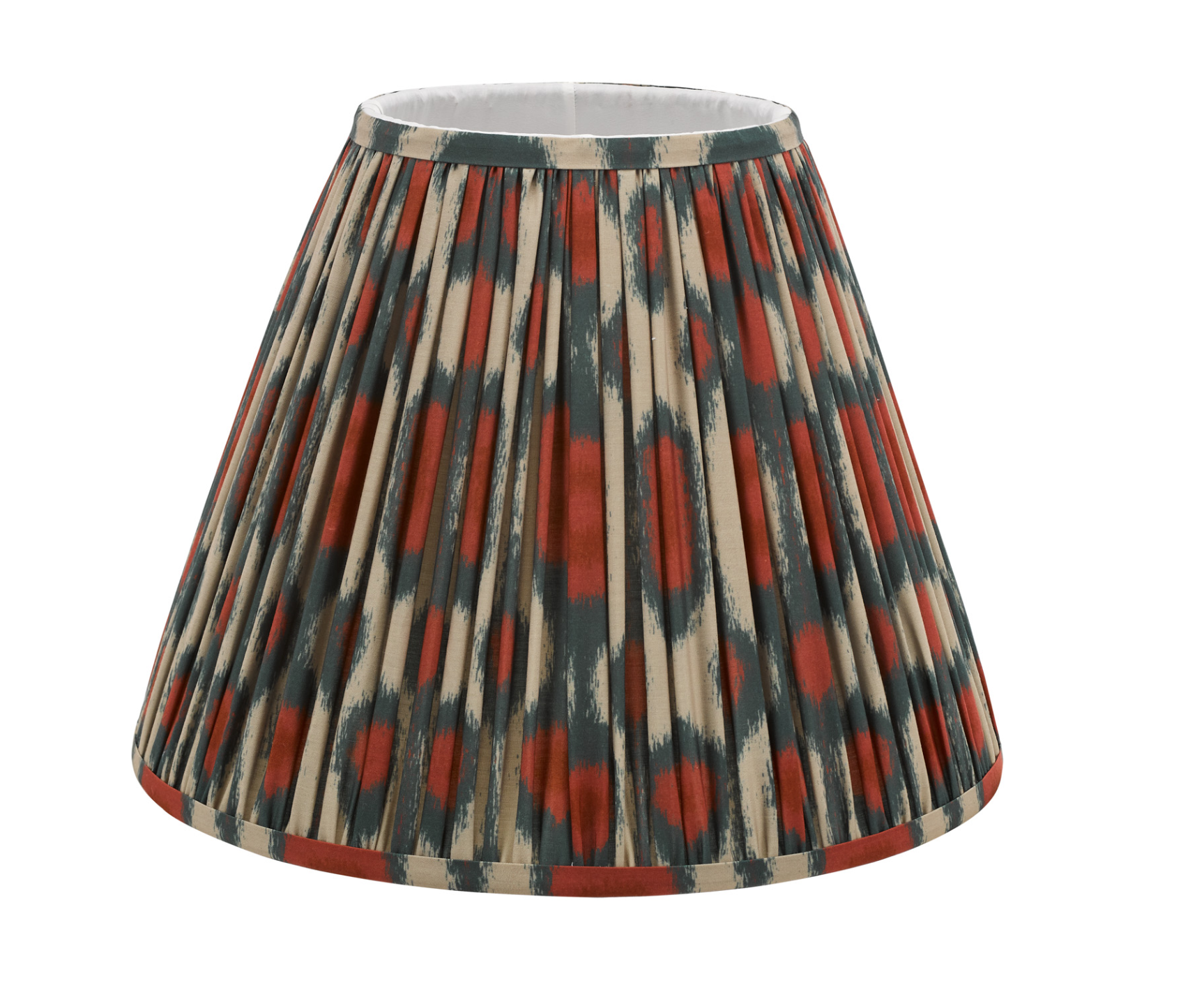 Ikat Green/ Taupe Cotton Empire Shade- Various Sizes