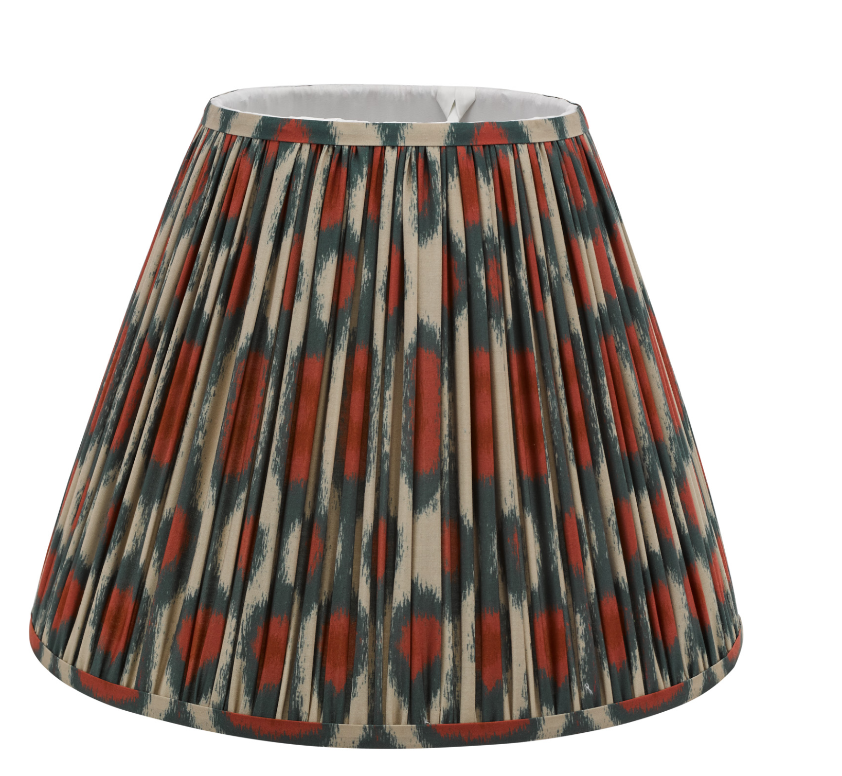 Ikat Green/ Taupe Cotton Empire Shade- Various Sizes