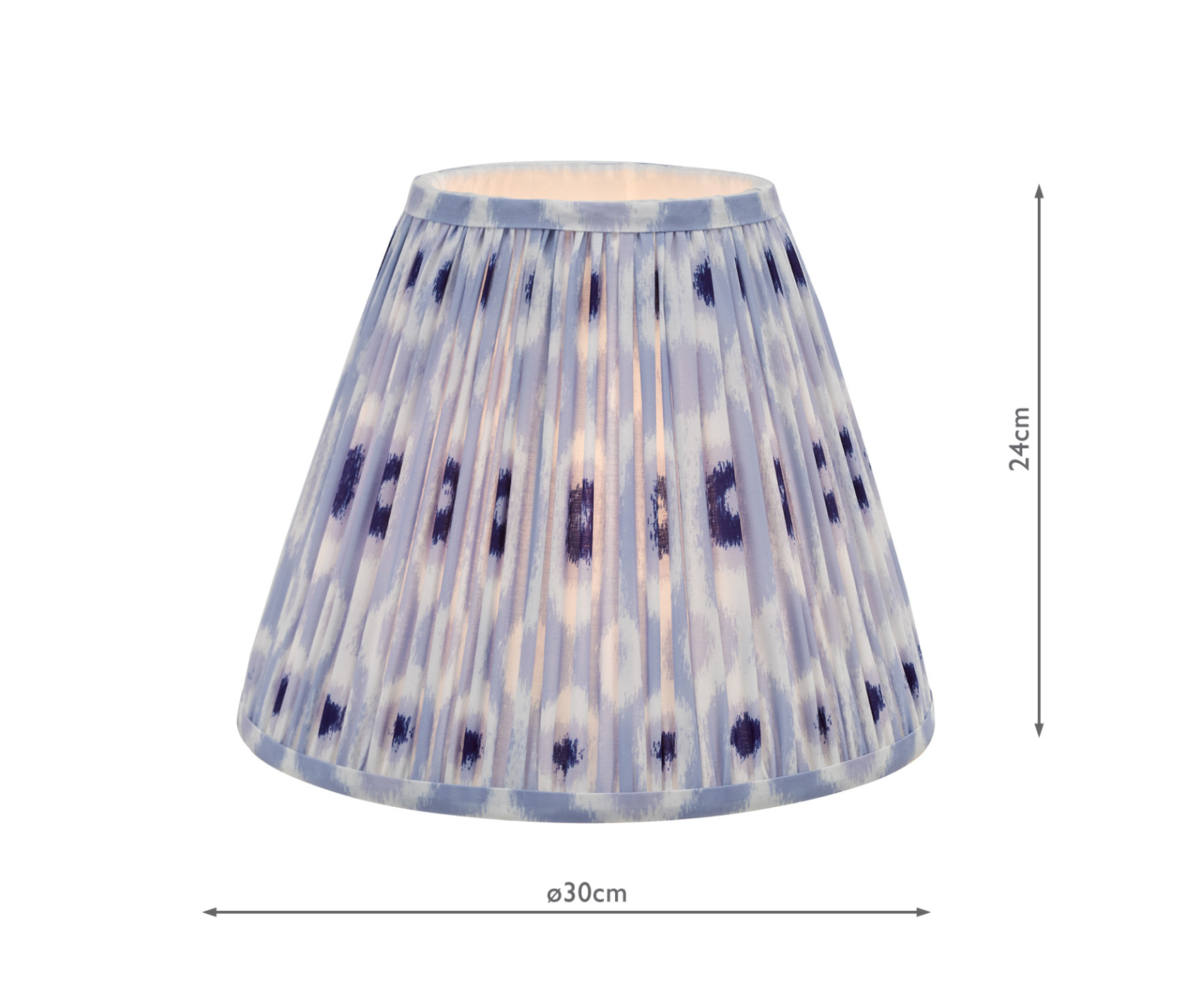 Ikat Green/ Taupe Cotton Empire Shade- Various Sizes