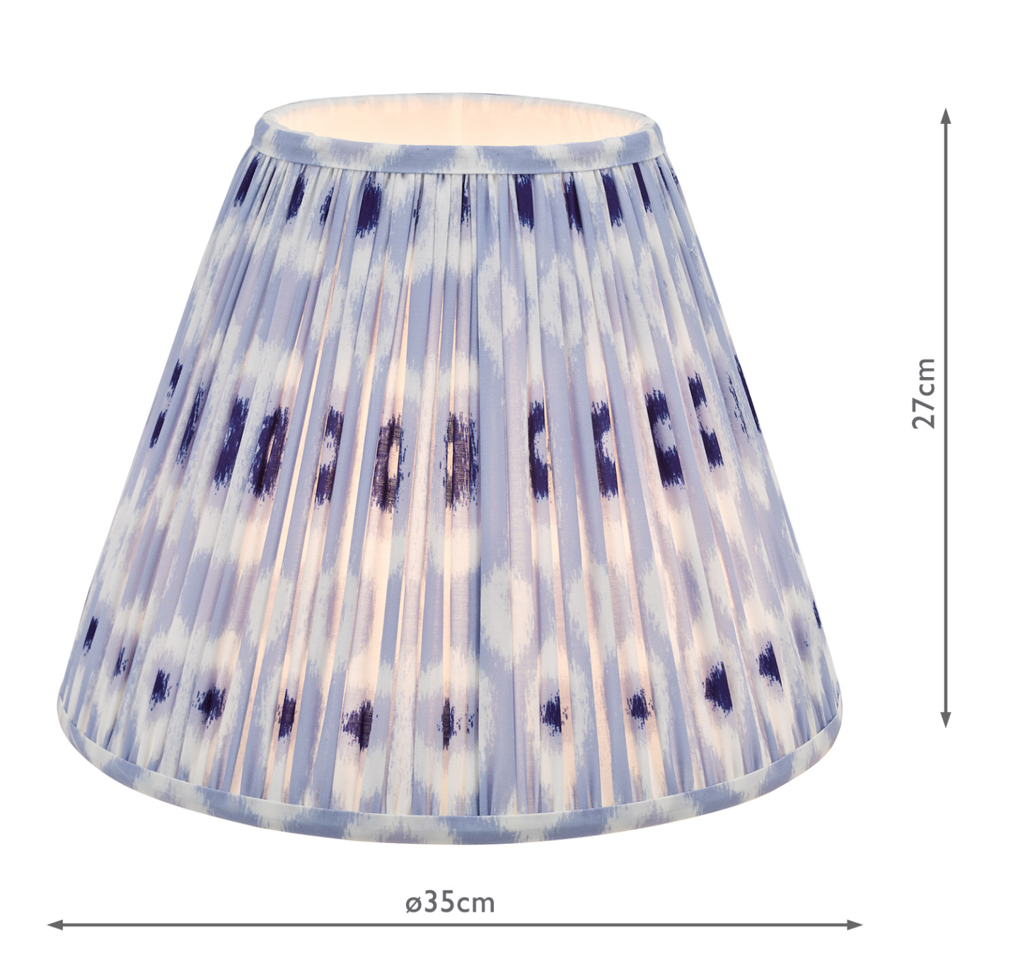 Ikat Green/ Taupe Cotton Empire Shade- Various Sizes