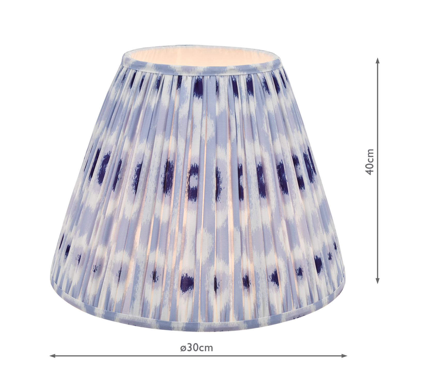 Ikat Green/ Taupe Cotton Empire Shade- Various Sizes