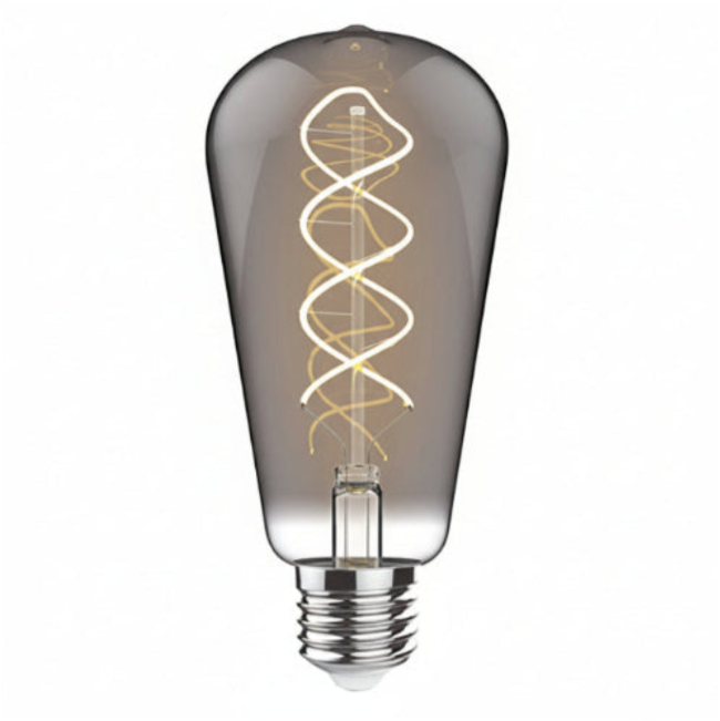 Deco LED angular Smoked Bulb E27- Dimmable