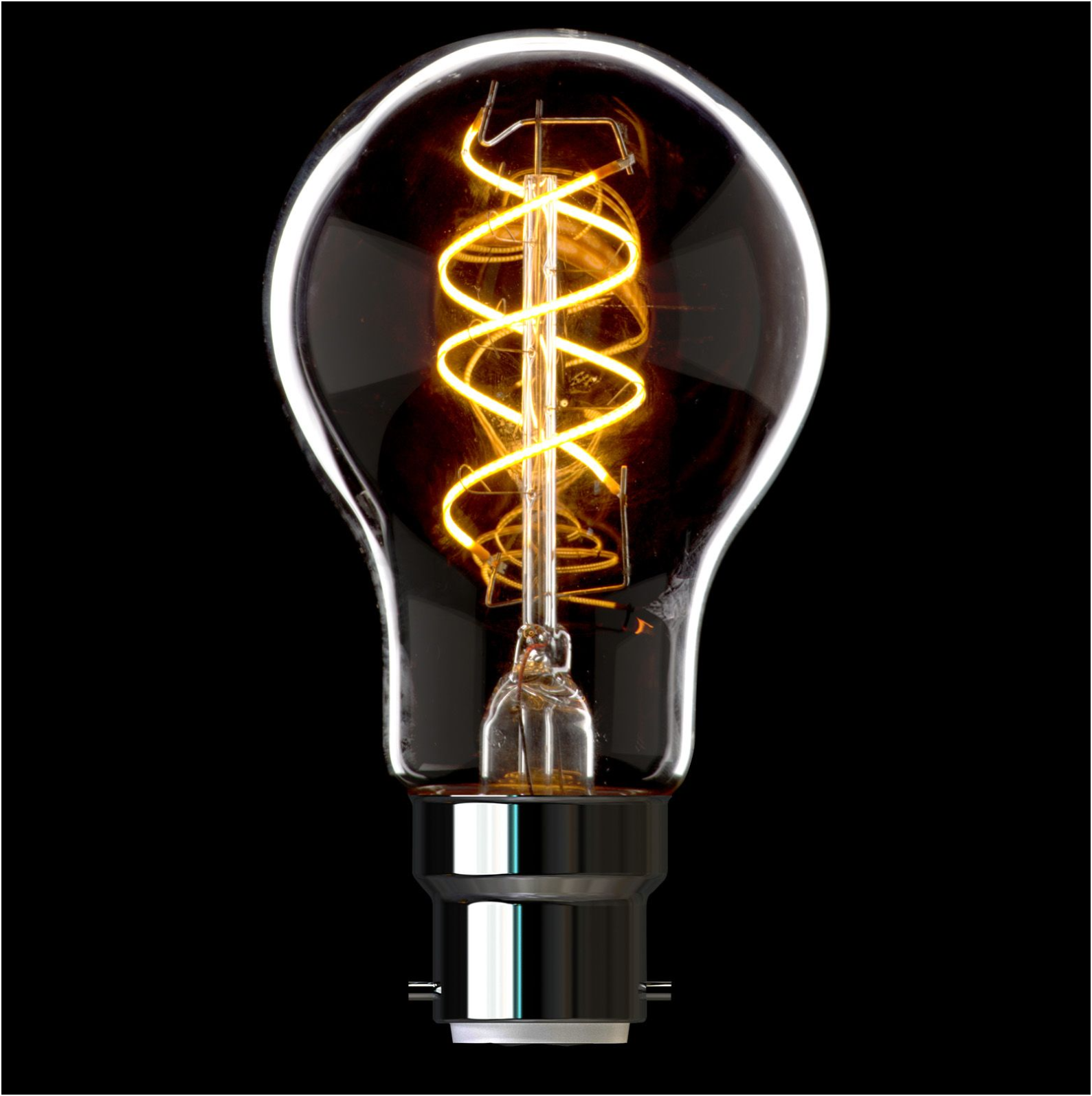 LED B22 GLS Light Bulb- Clear Finish