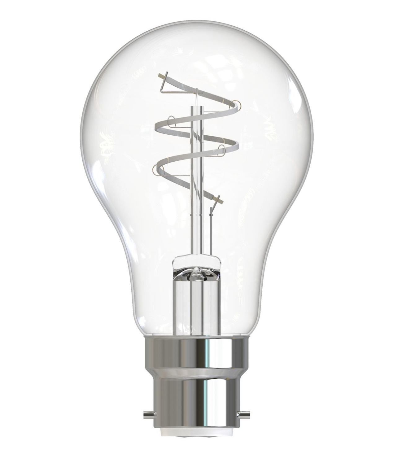 LED B22 GLS Light Bulb- Clear Finish