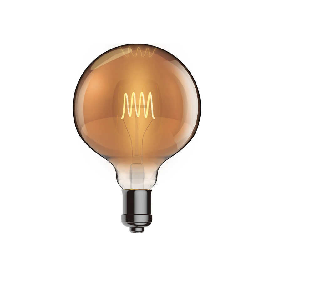E27 125mm Vintage LED Globe Bulbs- Various Finishes