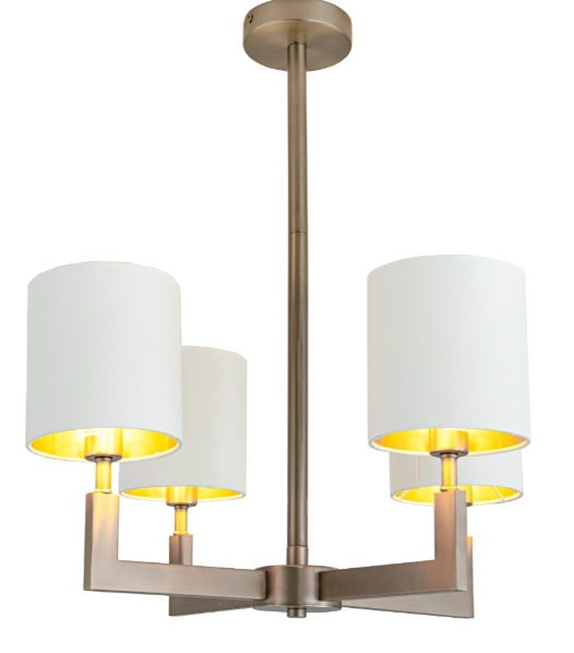 Nico 4/12Lt Antique Brass Finish Chandelier