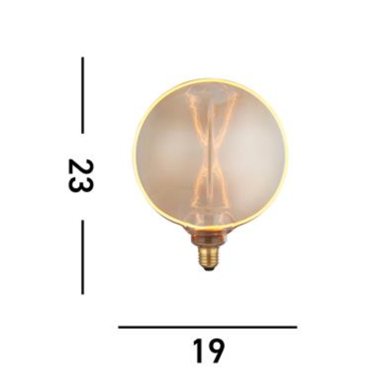 E27 80mm/125mm Vintage LED Globe Bulbs
