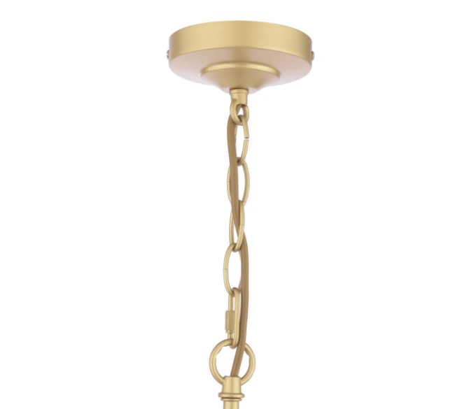 Alexa 3/5 Light Pendant Glass and Matt Antique Brass