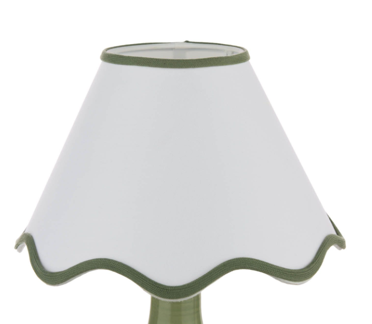 Bramhope Table Lamp - Grey/ Green Ceramic With Shade