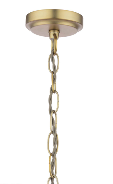 Durford Pendant Matt Antique Brass and White Ceramic
