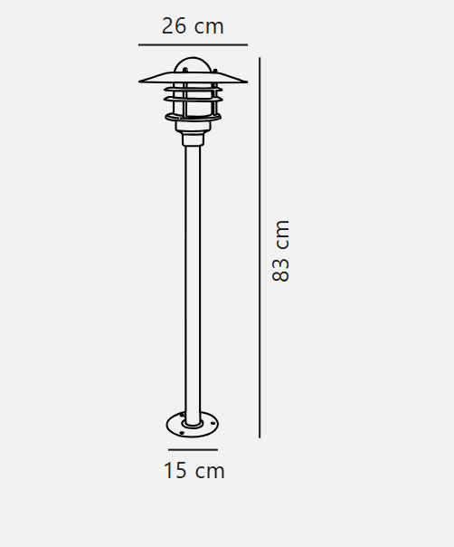 Agger Garden light  Bollard- Galvanized
