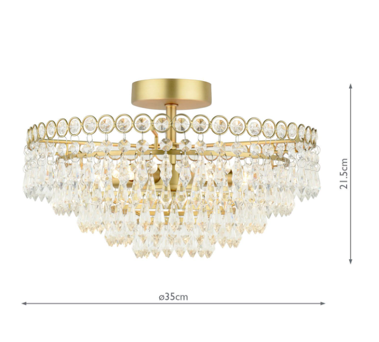 Enid 5lt Semi Flush - Various Finishes