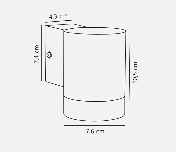 Tin Maxi 1/2lt Wall Light- Various Finishes