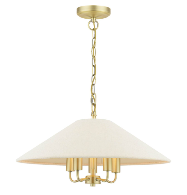 Harland 3/5 Light Pendant Matt Antique Brass With Shade