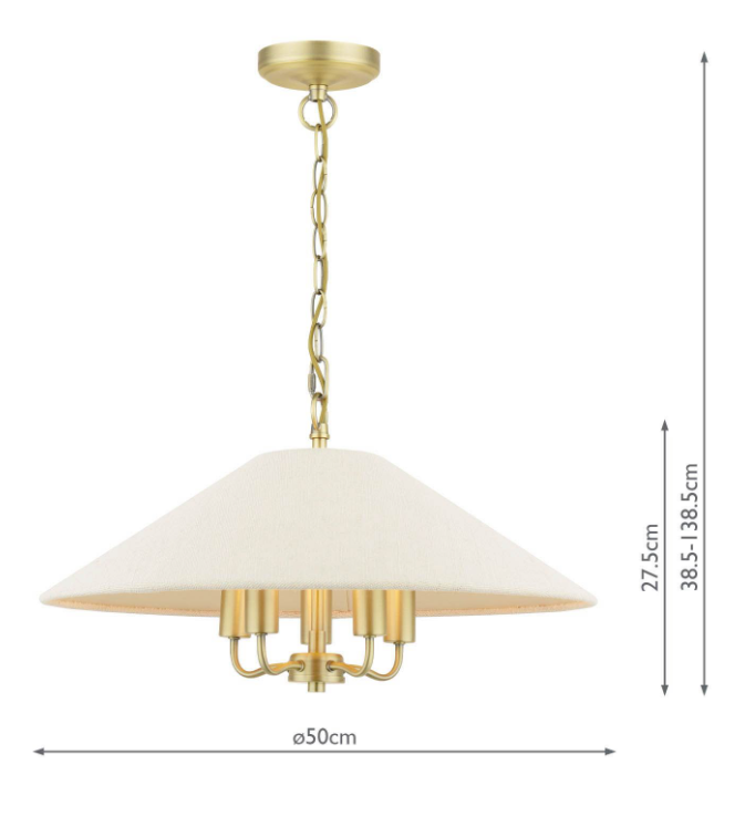 Harland 3/5 Light Pendant Matt Antique Brass With Shade