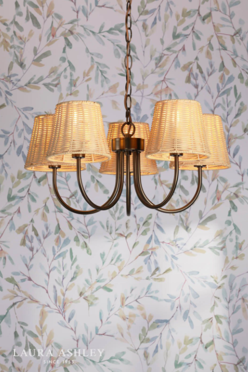 Hasfield 3/5 Light Semi-Flush Satin Bronze With Shade