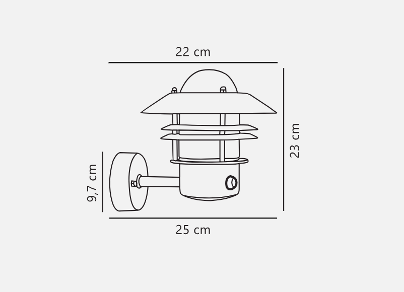 Blokhus Up Sensor Wall light- Galvanized/ Black/ Copper