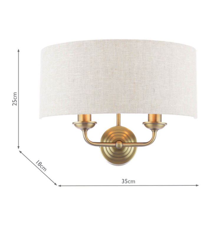 Sorrento 2 Light Wall Light In Various Finishes