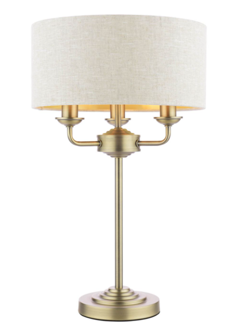 Sorrento 3 Light Table Lamp In Various Finishes