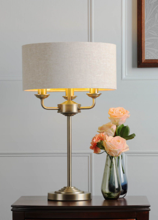Sorrento 3 Light Table Lamp In Various Finishes