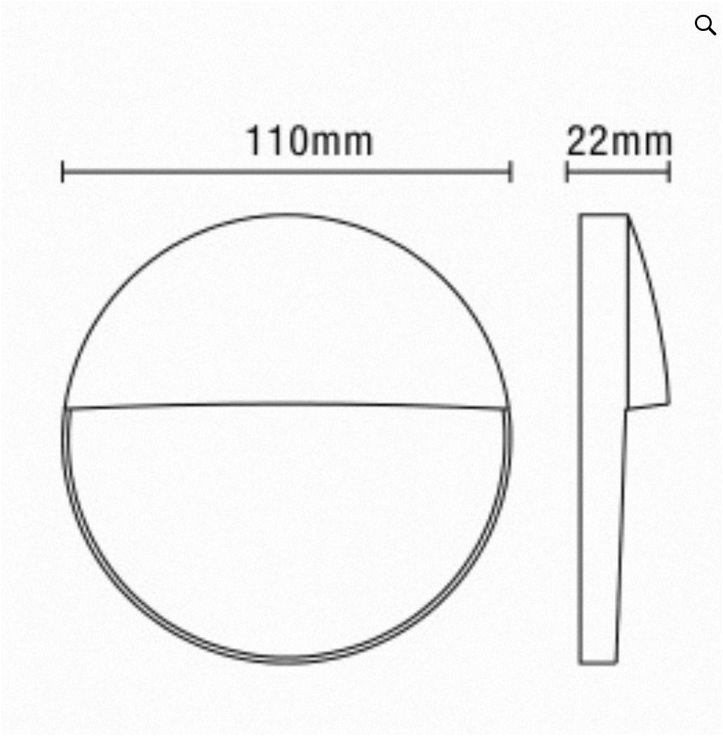 Onza Outdoor LED Round Wall Light- Black Finish