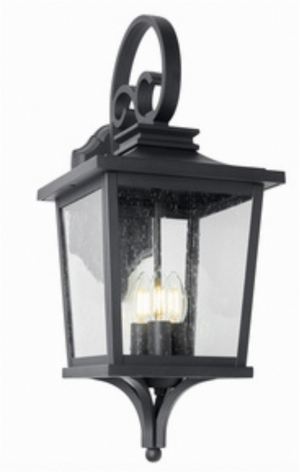 Brexton 4 Panel Lantern-Black