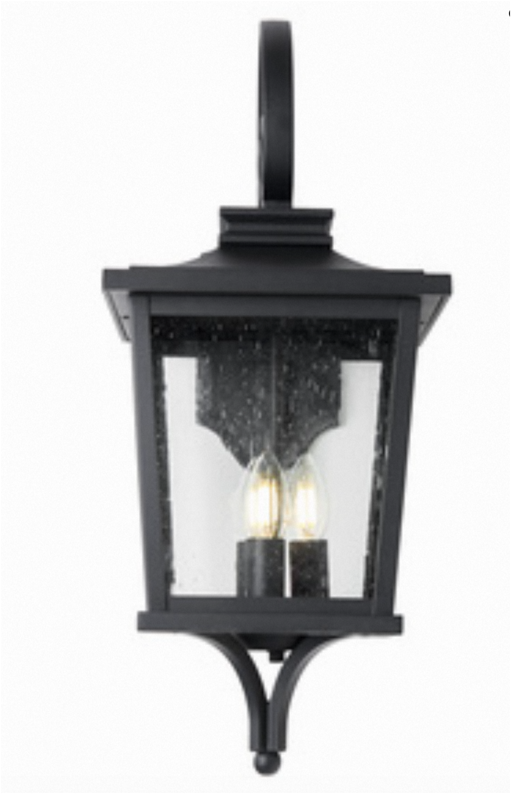 Brexton 4 Panel Lantern-Black