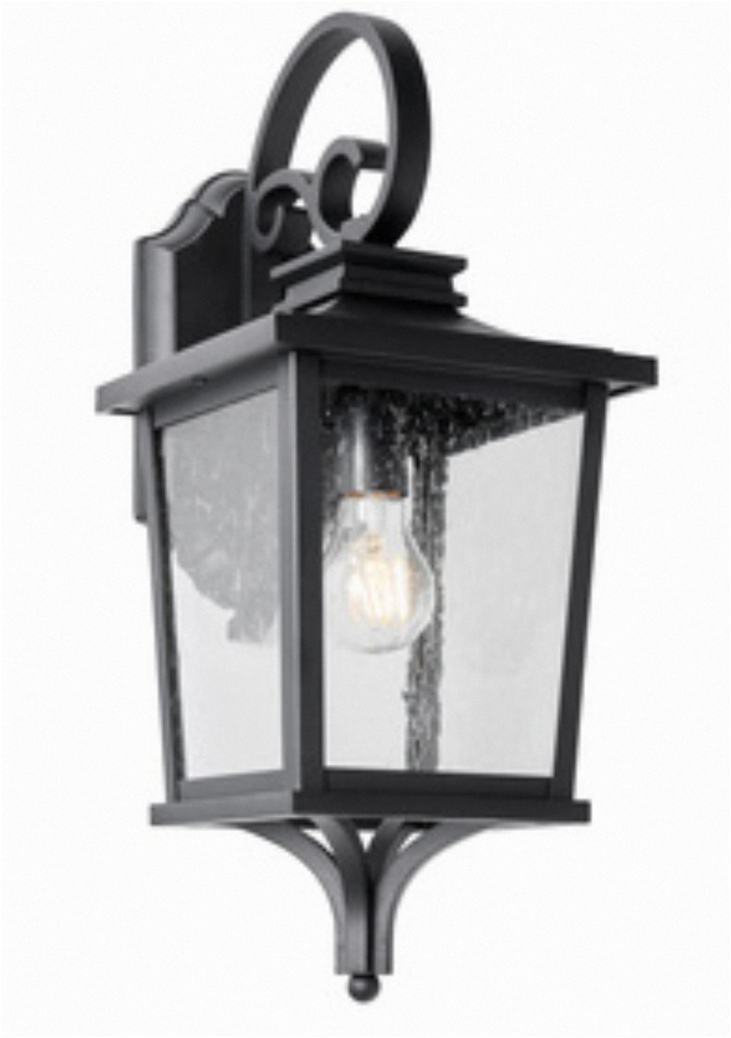 Brexton 4 Panel Lantern-Black