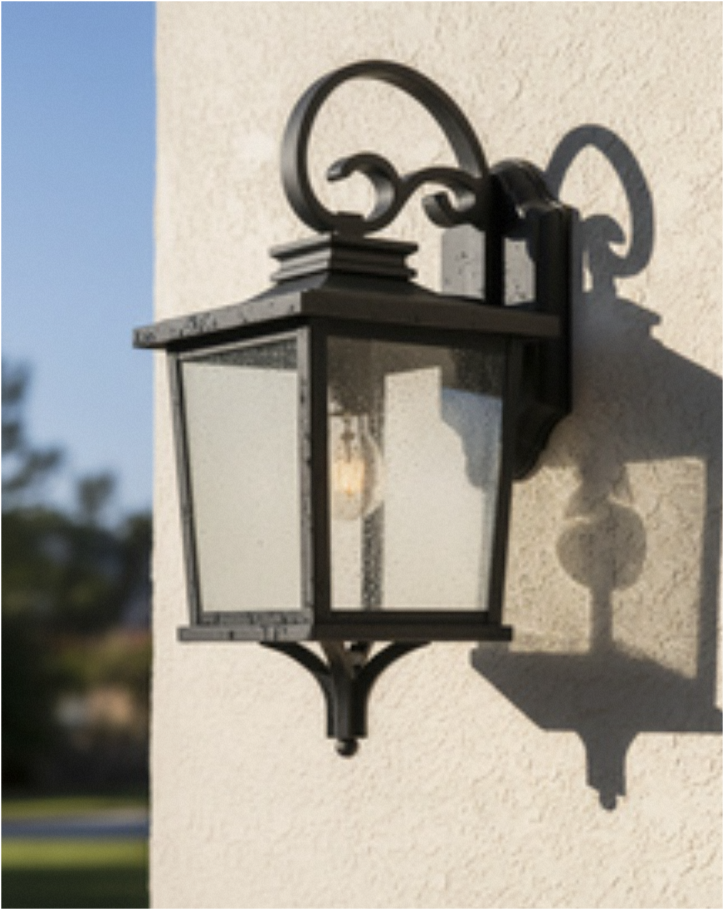 Brexton 4 Panel Lantern-Black