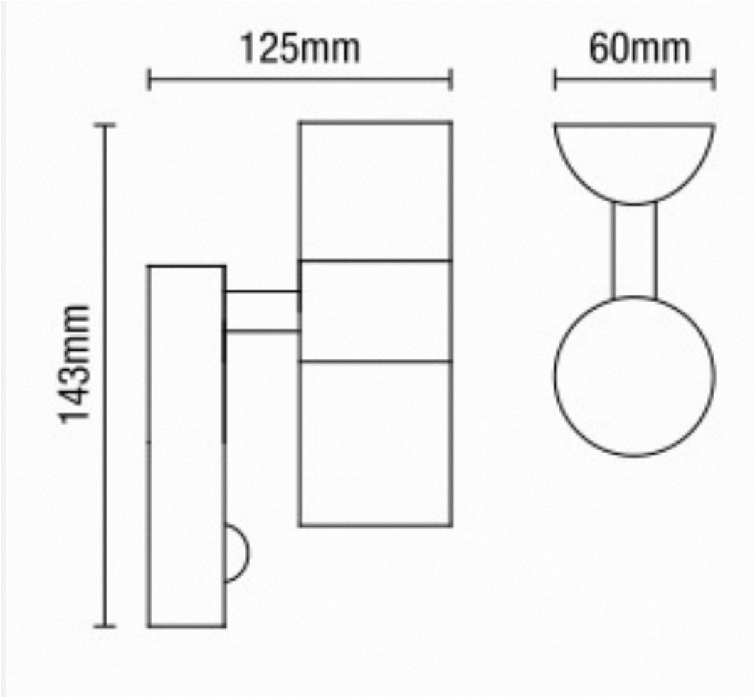 Islay Up Down Outdoor Wall Light with PIR Sensor- Various Finishes