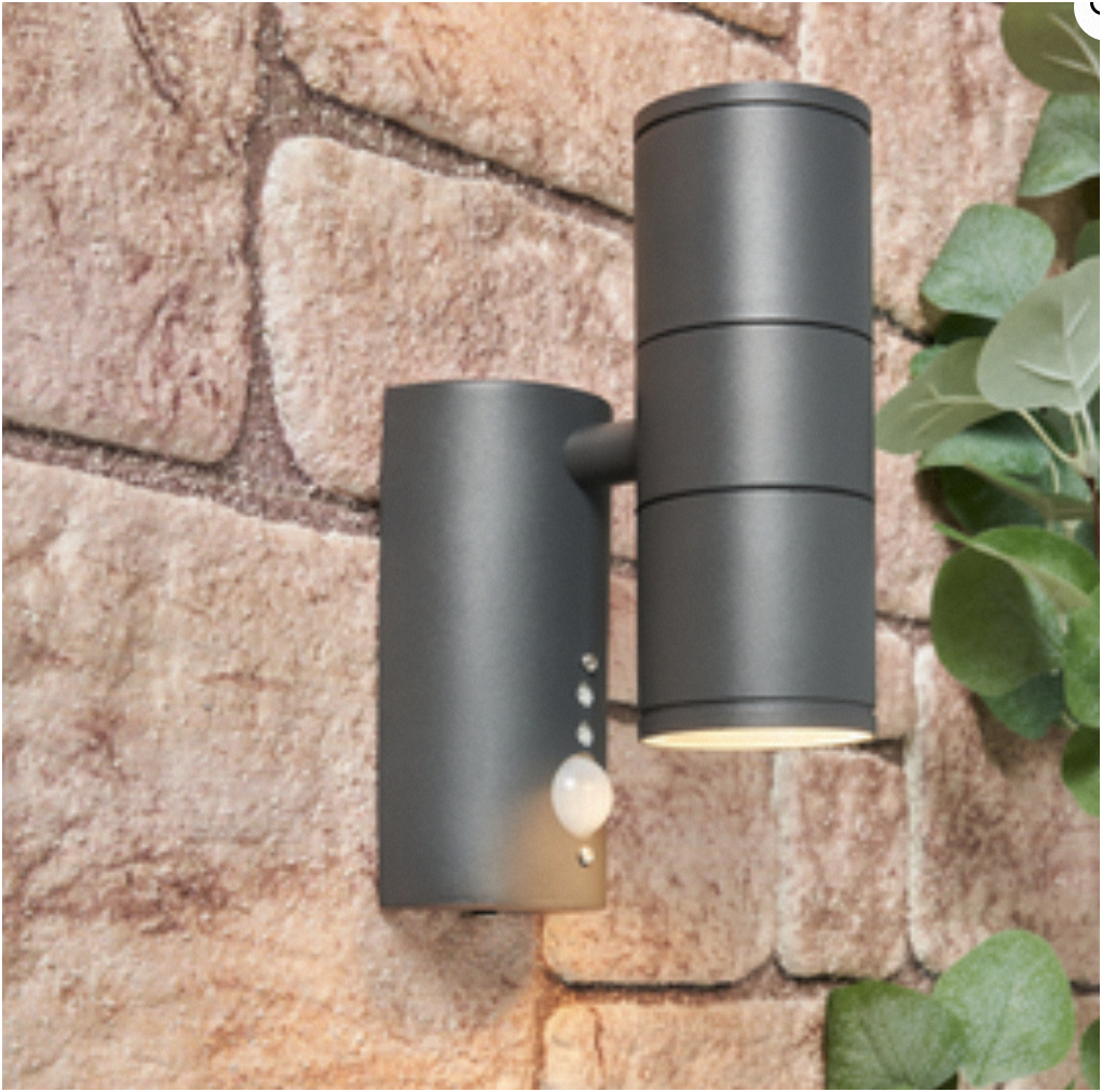Islay Up Down Outdoor Wall Light with PIR Sensor- Various Finishes