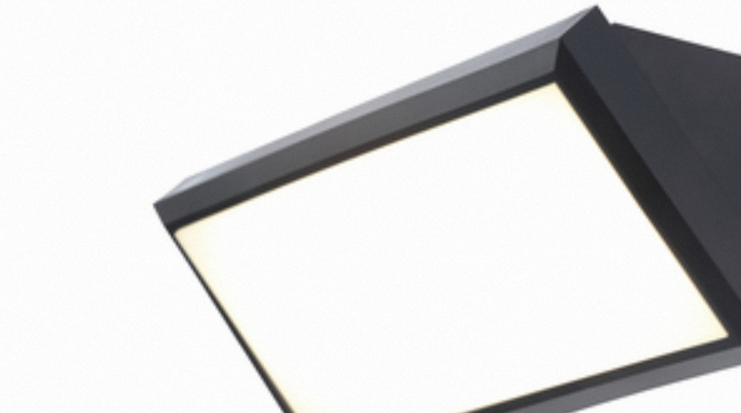 Luton Outdoor LED Wedge Design Wall Light-  Black