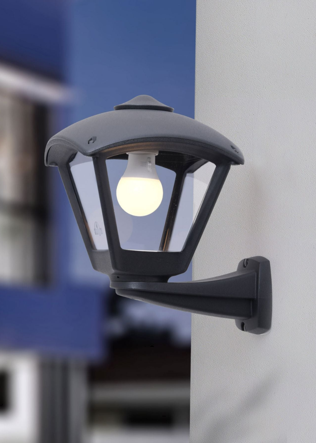 Nardo Roby Black/Grey Outdoor Wall Light IP55