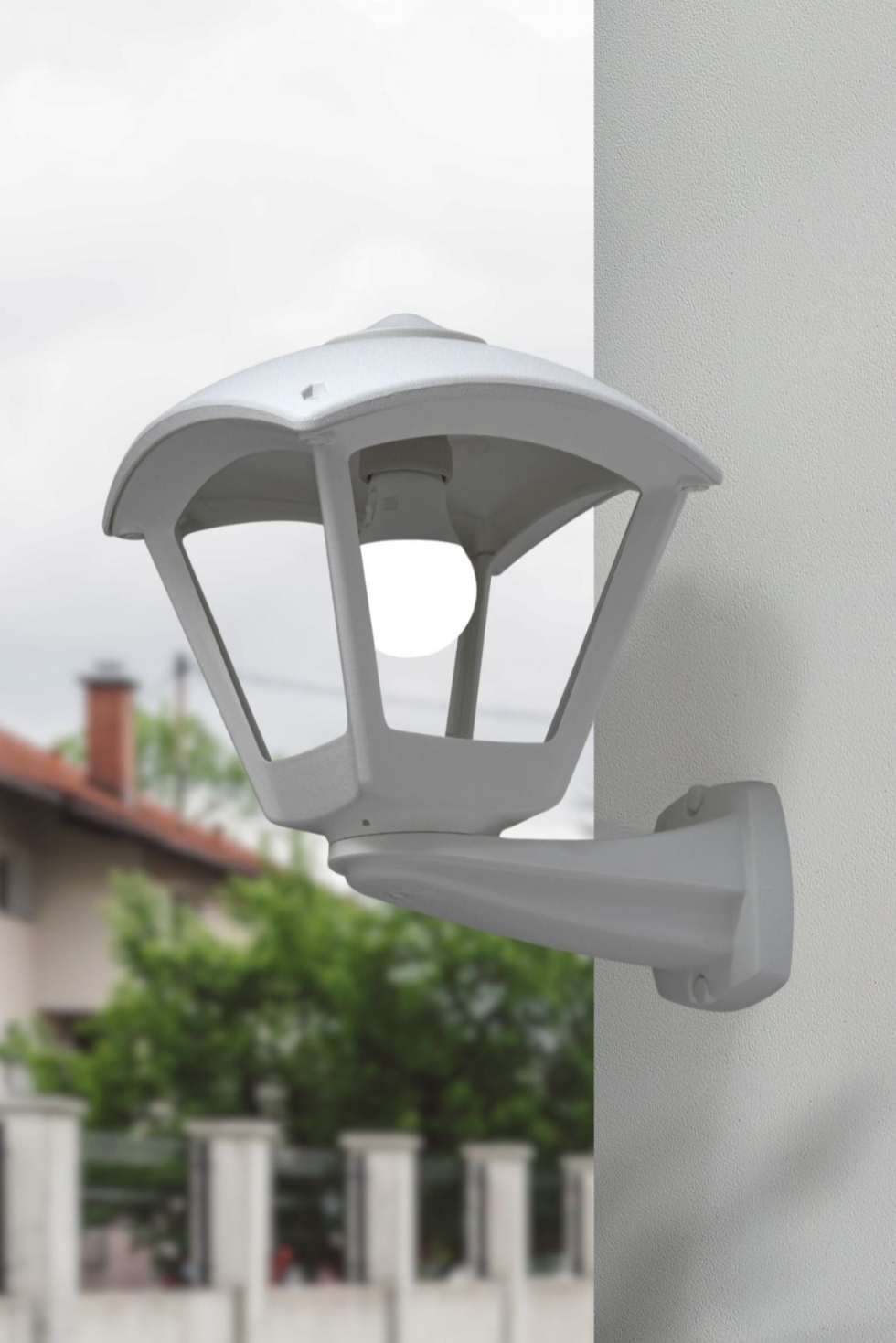 Nardo Roby Black/Grey Outdoor Wall Light IP55
